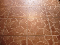 After Cleaning Closeup of Tile & Grout